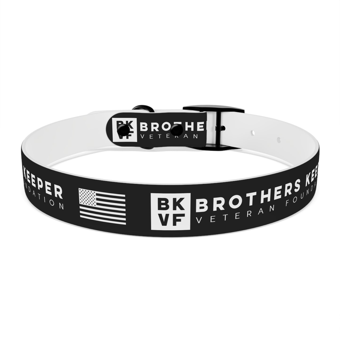 BKVF Dog Collar - Support Our Heroes - Black