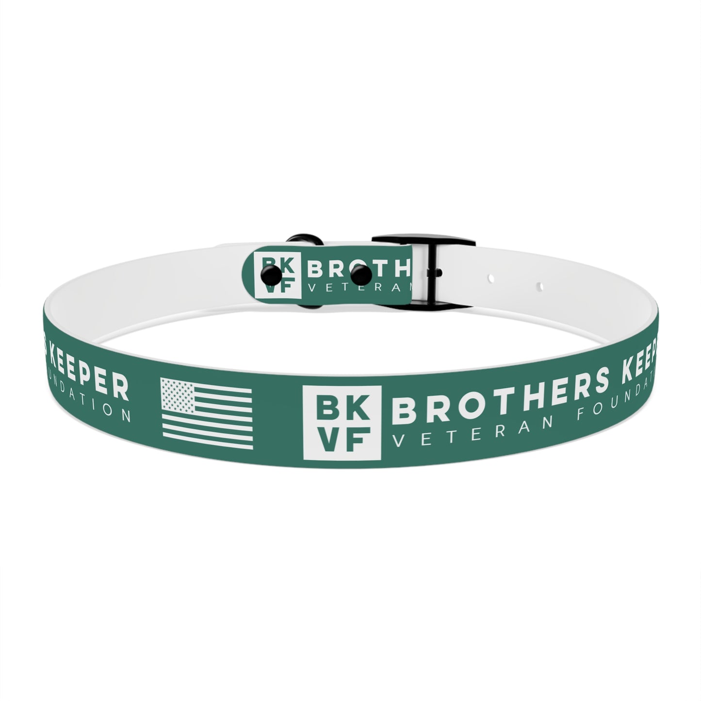 BKVF Dog Collar - Support Our Heroes - Teal