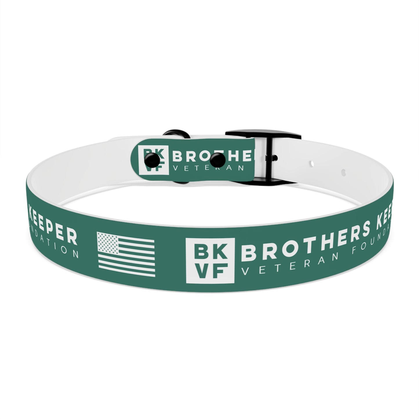 BKVF Dog Collar - Support Our Heroes - Teal