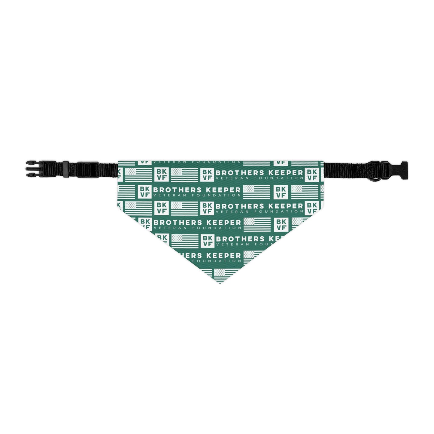 BKVF Pet Bandana Collar - 'Brothers Keeper' Design for Dogs - Teal