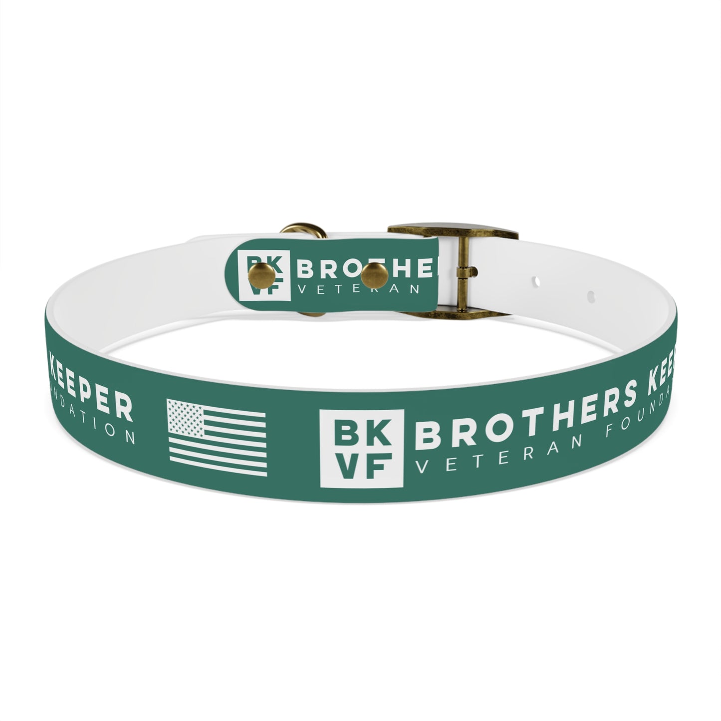 BKVF Dog Collar - Support Our Heroes - Teal