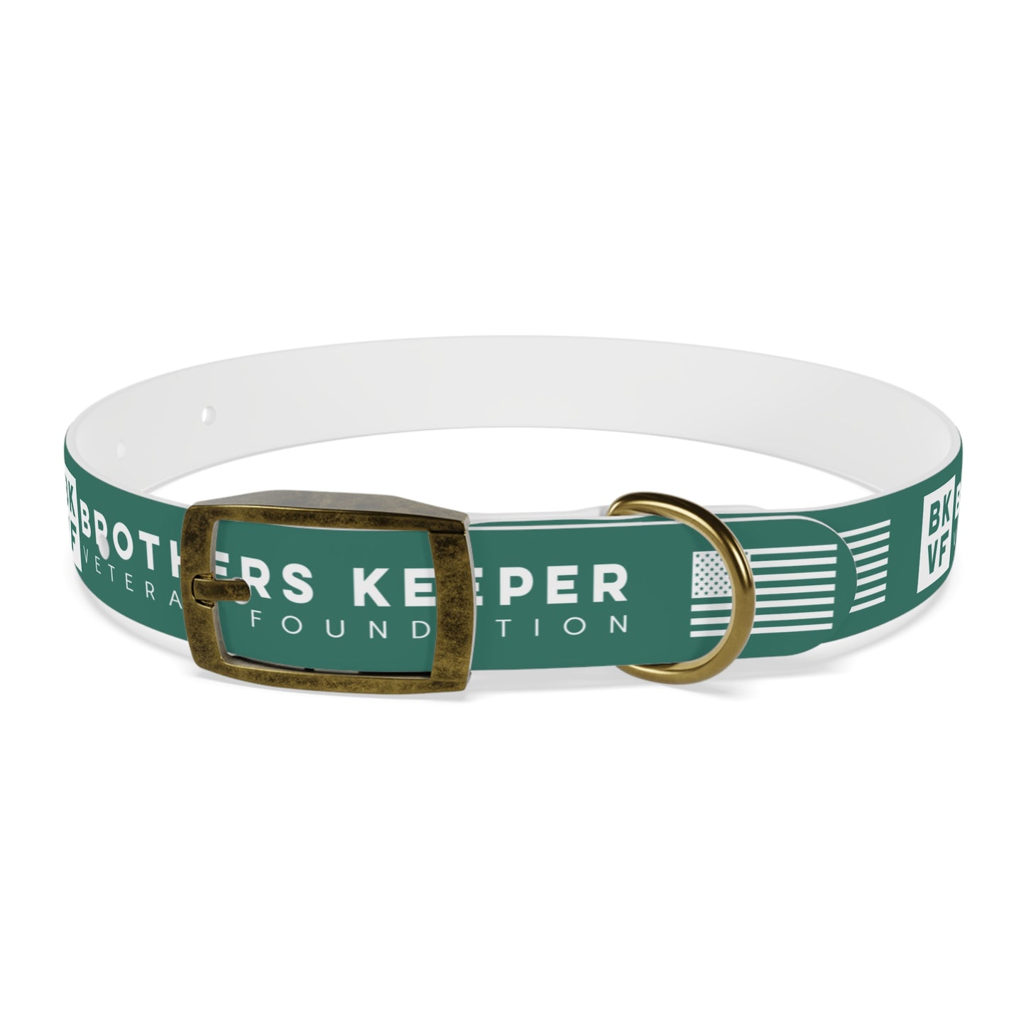 BKVF Dog Collar - Support Our Heroes - Teal