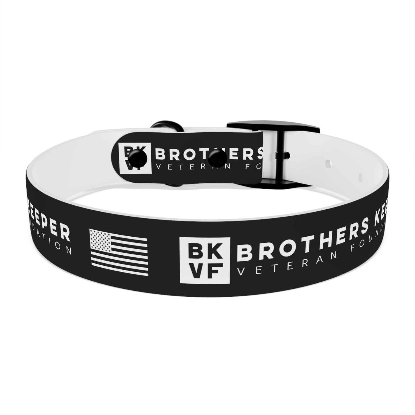 BKVF Dog Collar - Support Our Heroes - Black