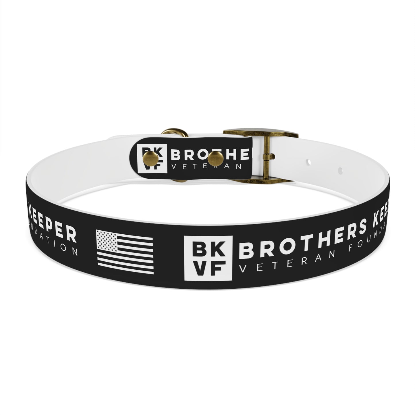BKVF Dog Collar - Support Our Heroes - Black
