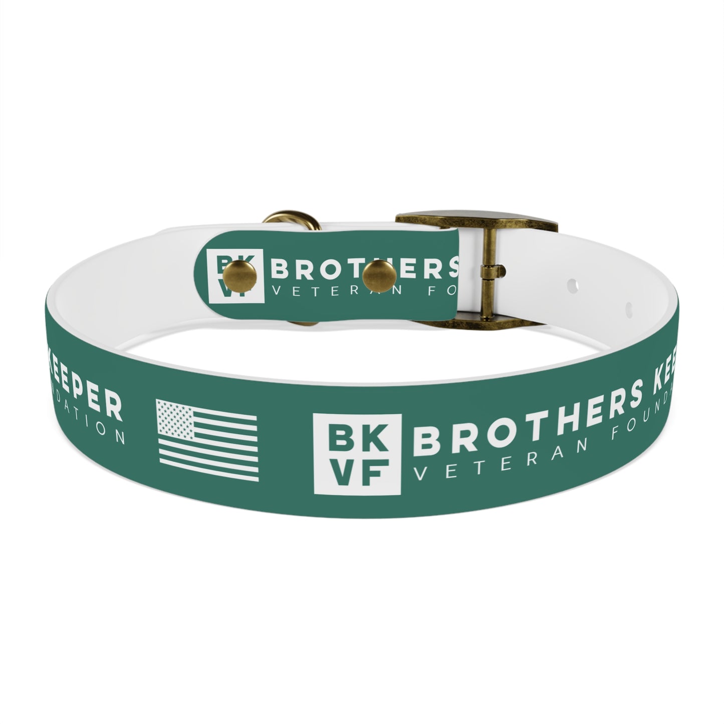 BKVF Dog Collar - Support Our Heroes - Teal