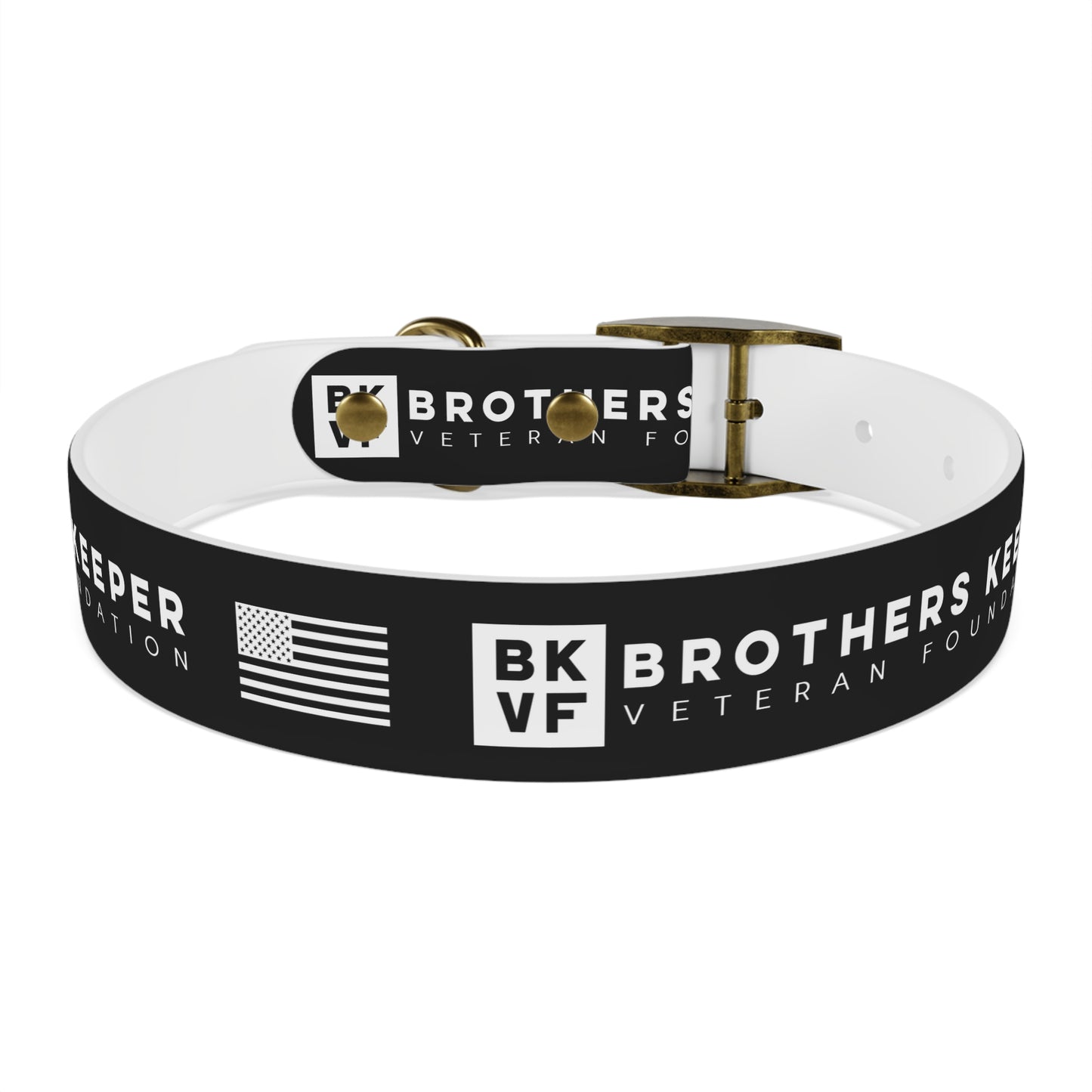 BKVF Dog Collar - Support Our Heroes - Black
