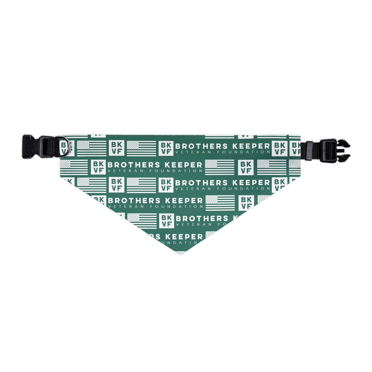 BKVF Pet Bandana Collar - 'Brothers Keeper' Design for Dogs - Teal