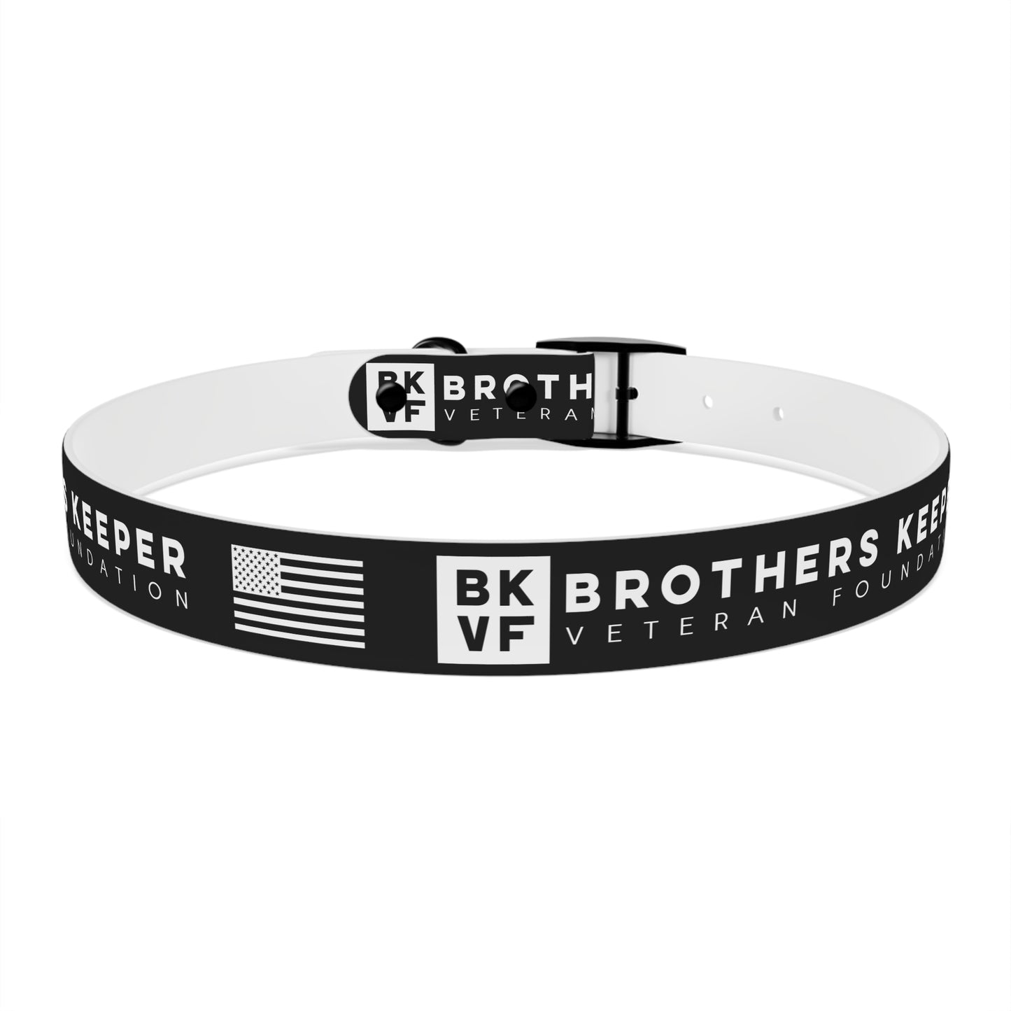 BKVF Dog Collar - Support Our Heroes - Black