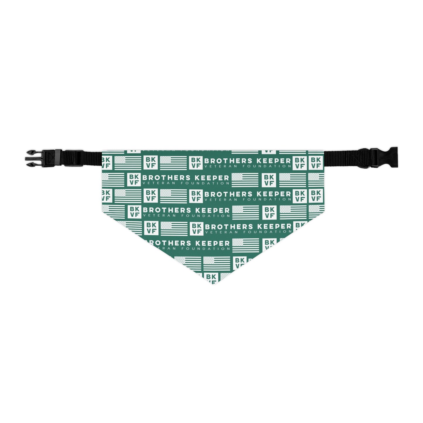 BKVF Pet Bandana Collar - 'Brothers Keeper' Design for Dogs - Teal