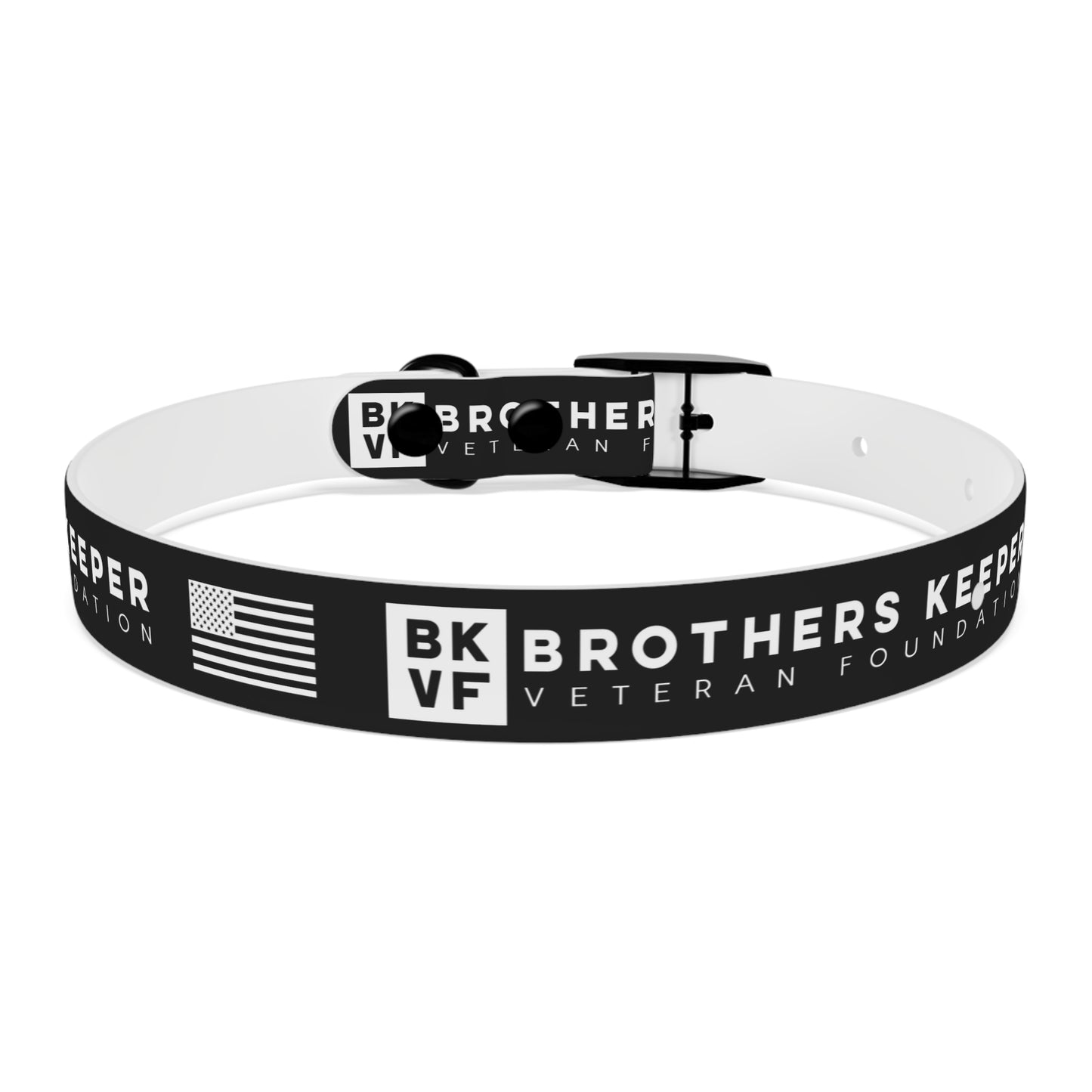BKVF Dog Collar - Support Our Heroes - Black