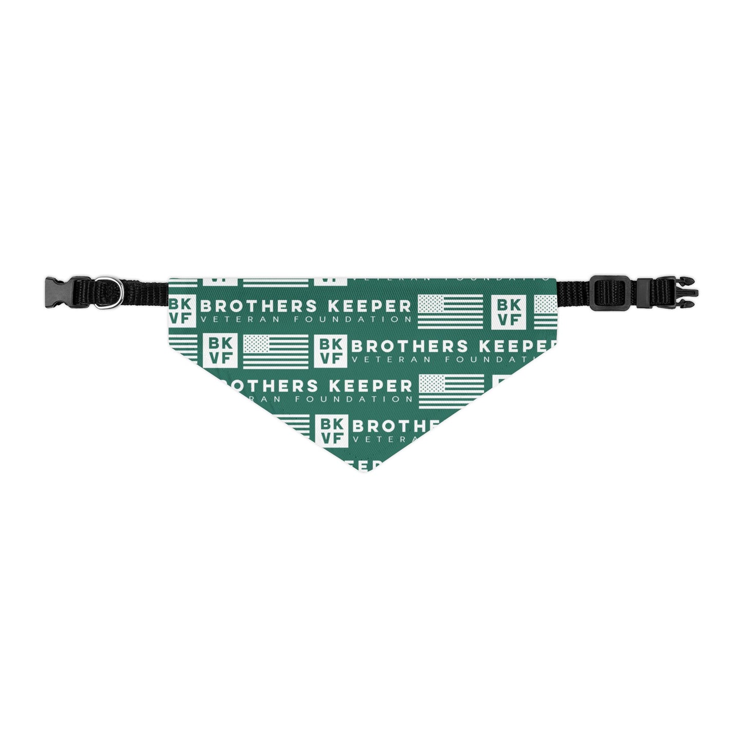 BKVF Pet Bandana Collar - 'Brothers Keeper' Design for Dogs - Teal