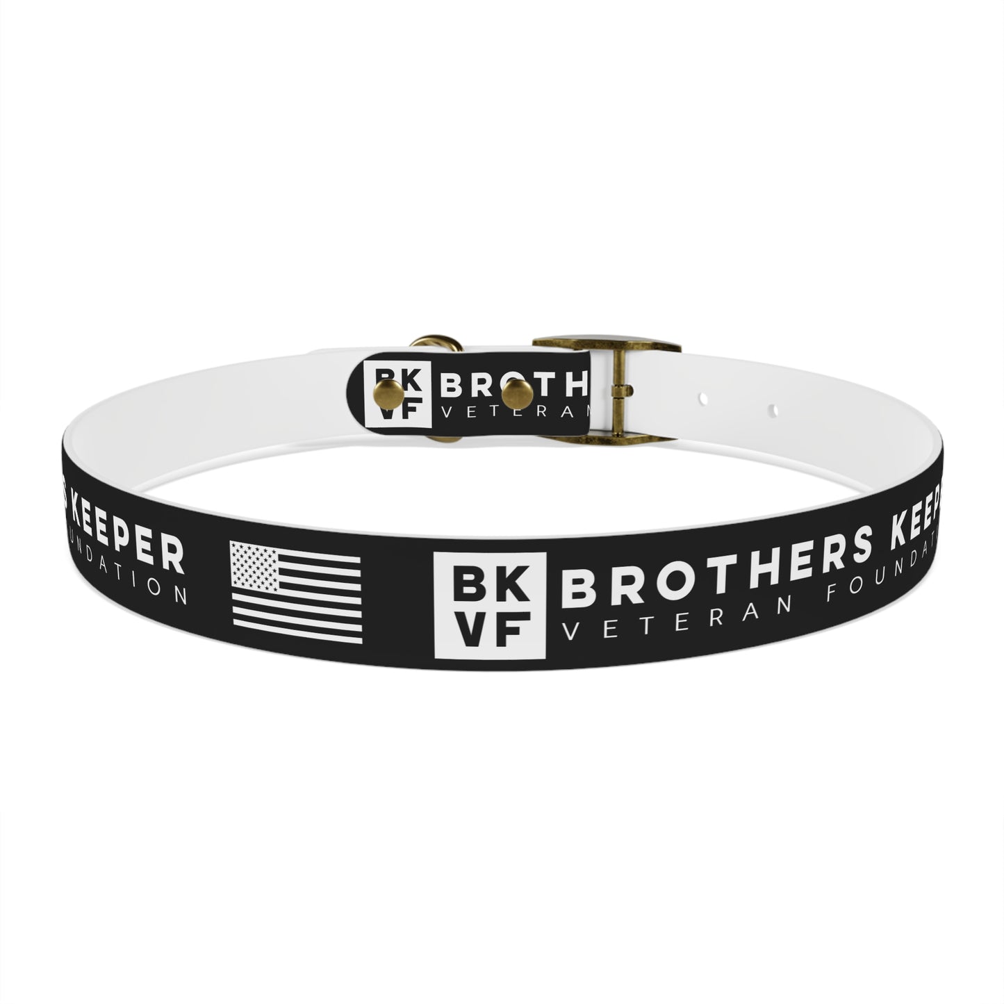 BKVF Dog Collar - Support Our Heroes - Black