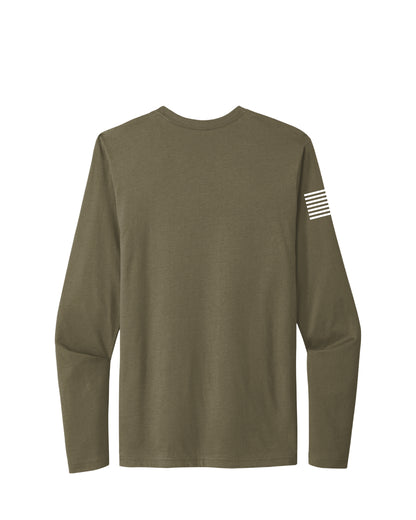 Military Green Classic Logo Long Sleeve Tee