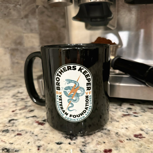 “My Caffeine Addiction Saves Lives” Mug – 15oz Black